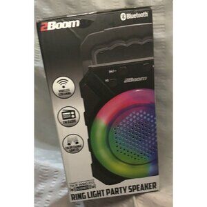 2Boom Portable Bluetooth Small Size  Ring Light Party Speaker  Sealed